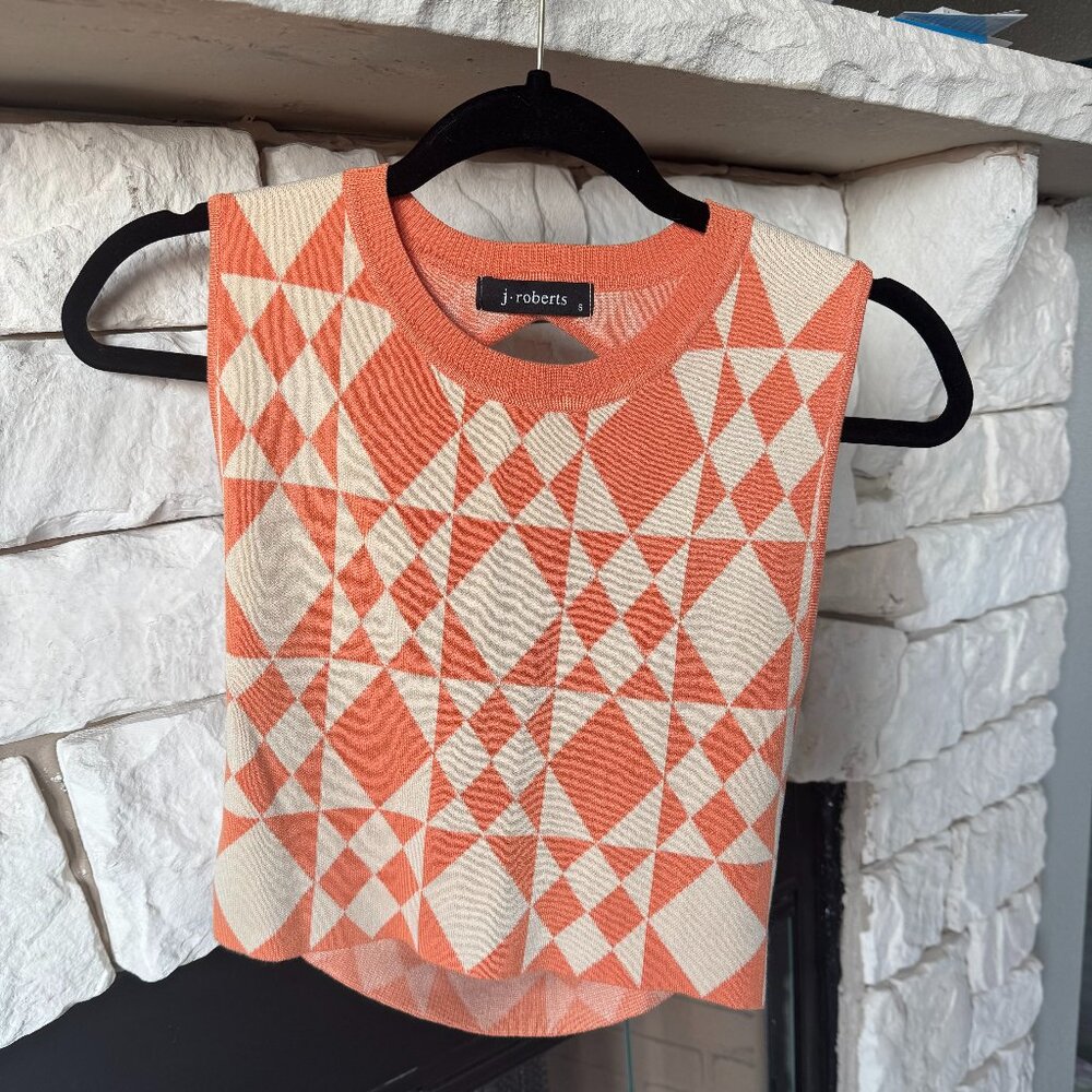 J Roberts Cropped Open Back Sweater